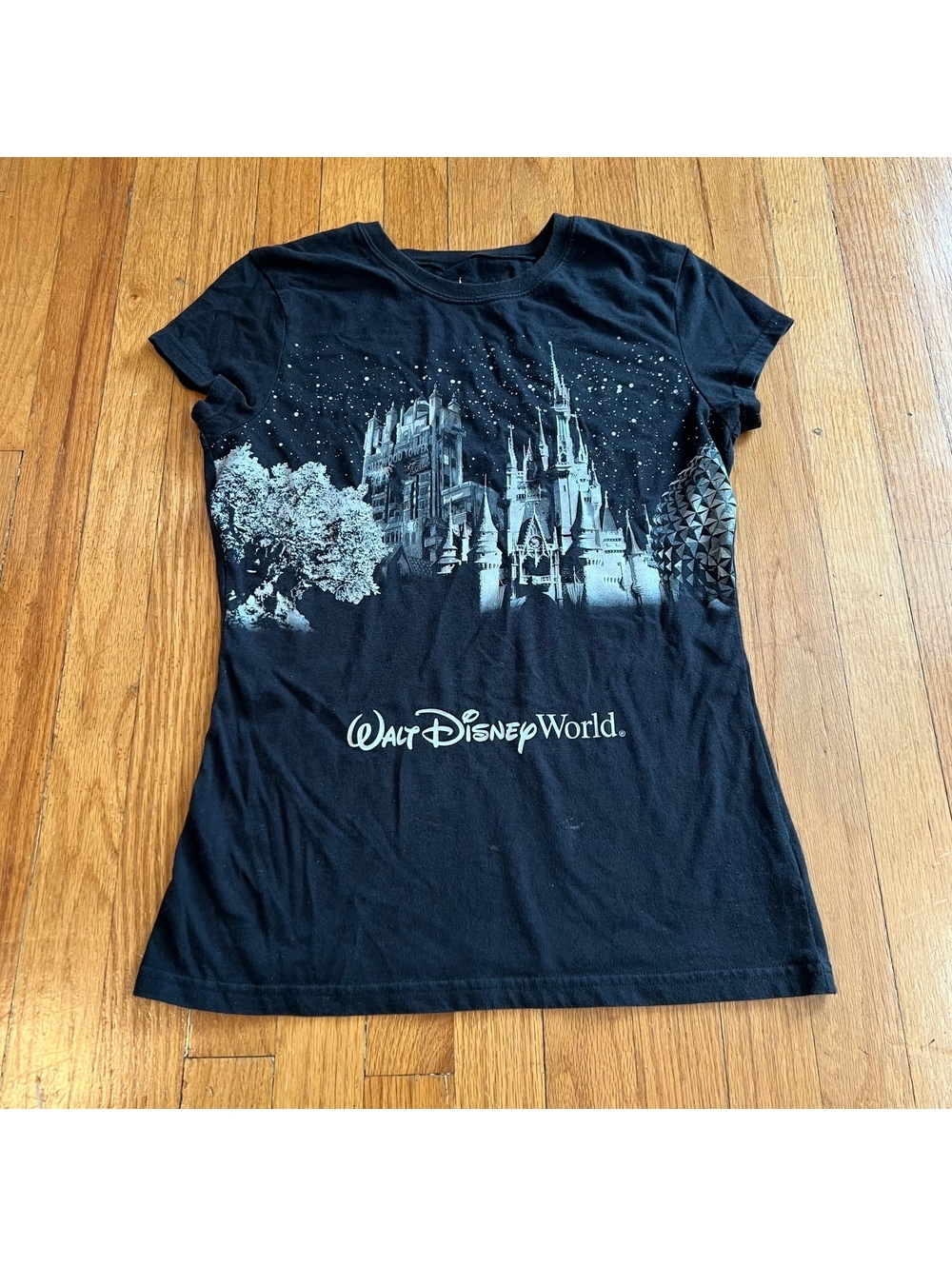 Vintage Y2K Disney castle baby tee